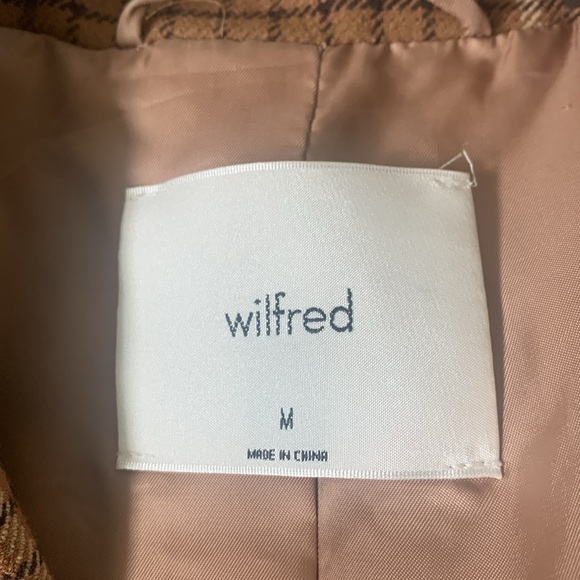 Wilfred oversized camel check notch collar 2 button men’s style blazer BWOT - Picture 2 of 11